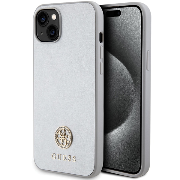 iTok webáruház - Guess Guess GUHCP15MPS4DGPS iPhone 15 Plus 6,7 hüvelykes ezüst keménytok – 4G Strass Metal Logo 1 Guess GUHCP15MPS4DGPS iPhone 15 Plus 6.7" silver/silver hardcase Strass Metal Logo