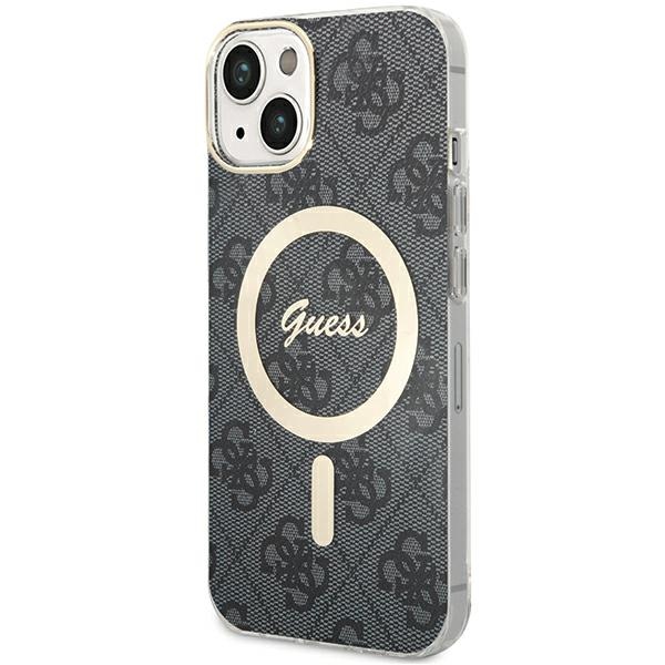 iTok webáruház - Guess Guess 4G MagSafe tok iPhone 15 Plus / 14 Plus készülékhez (fekete) 1 Guess 4G MagSafe case for iPhone 15 Plus / 14 Plus (fekete)