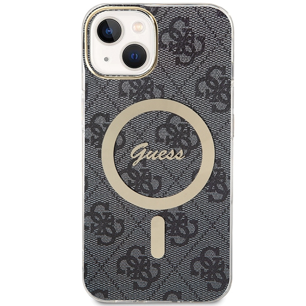 iTok webáruház - Guess Guess 4G MagSafe tok iPhone 15 Plus / 14 Plus készülékhez (fekete) 2 Guess 4G MagSafe case for iPhone 15 Plus / 14 Plus (fekete)