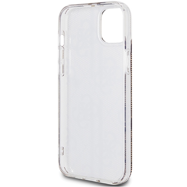 iTok webáruház - Guess Guess IML 4G Gold Stripe tok iPhone 15 Plus / 14 Plus készülékhez (barna) 7 Guess IML 4G Gold Stripe case for iPhone 15 Plus / 14 Plus (barna)