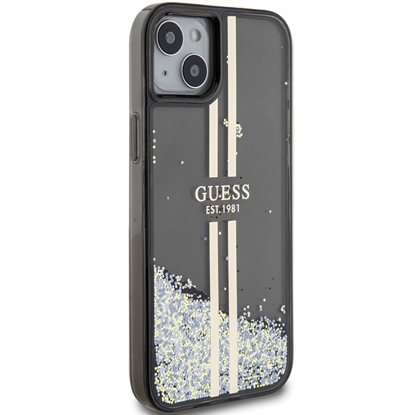 iTok webáruház - Guess Guess Liquid Glitter Gold Stripes tok iPhone 15 Plus / 14 Plus (fekete) 4 Guess Liquid Glitter Gold Stripes case for iPhone 15 Plus / 14 Plus (fekete)