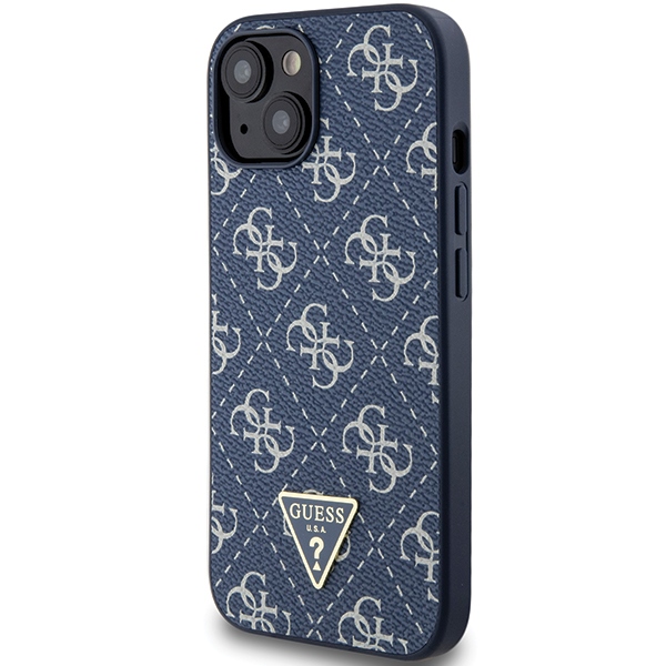 iTok webáruház - Guess Guess 4G Triangle Metal Logo tok iPhone 15 Plus / 14 Plus készülékhez (kék) 2 Guess 4G Triangle Metal Logo case for iPhone 15 Plus / 14 Plus (kék)