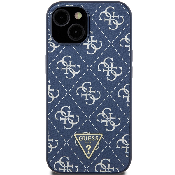 iTok webáruház - Guess Guess 4G Triangle Metal Logo tok iPhone 15 Plus / 14 Plus készülékhez (kék) 3 Guess 4G Triangle Metal Logo case for iPhone 15 Plus / 14 Plus (kék)