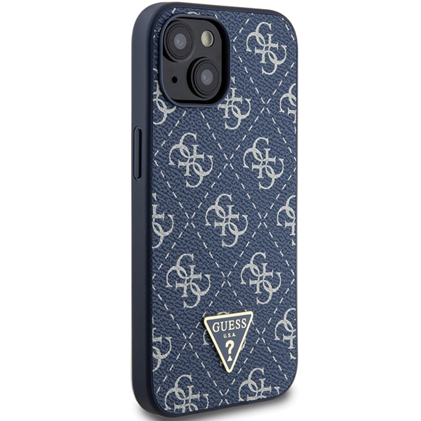 iTok webáruház - Guess Guess 4G Triangle Metal Logo tok iPhone 15 Plus / 14 Plus készülékhez (kék) 4 Guess 4G Triangle Metal Logo case for iPhone 15 Plus / 14 Plus (kék)