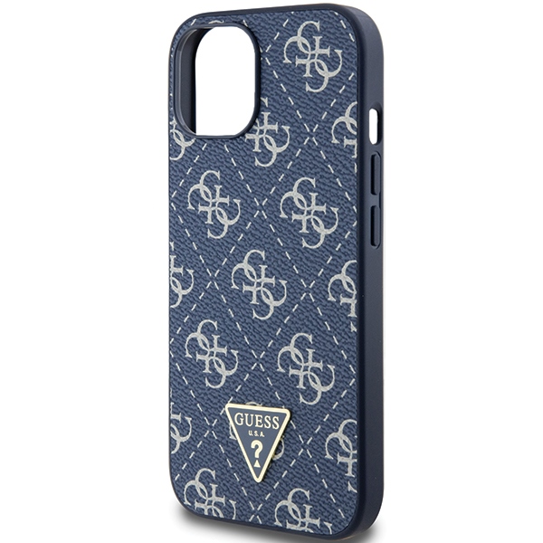 iTok webáruház - Guess Guess 4G Triangle Metal Logo tok iPhone 15 Plus / 14 Plus készülékhez (kék) 6 Guess 4G Triangle Metal Logo case for iPhone 15 Plus / 14 Plus (kék)