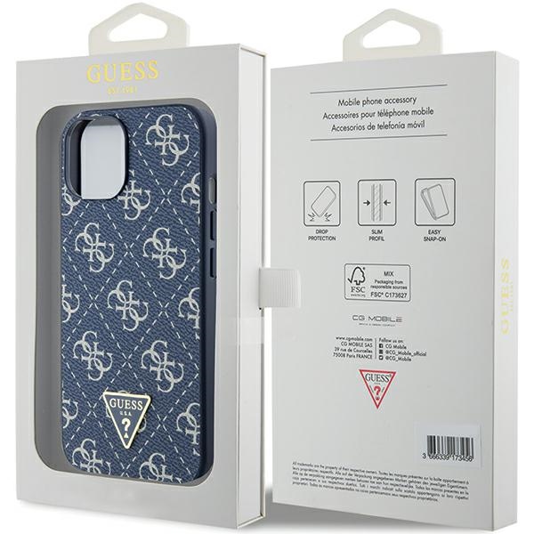 iTok webáruház - Guess Guess 4G Triangle Metal Logo tok iPhone 15 Plus / 14 Plus készülékhez (kék) 8 Guess 4G Triangle Metal Logo case for iPhone 15 Plus / 14 Plus (kék)