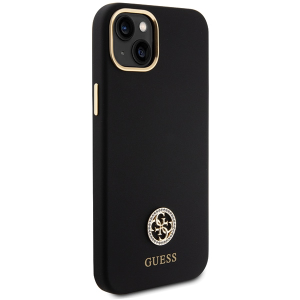 iTok webáruház - Guess Guess Silicone Logo Strass 4G szilikon tok iPhone 15 Plus / 14 Plus készülékhez (fekete) 4 Guess Silicone Logo Strass 4G Case for iPhone 15 Plus / 14 Plus 6.7" (fekete)