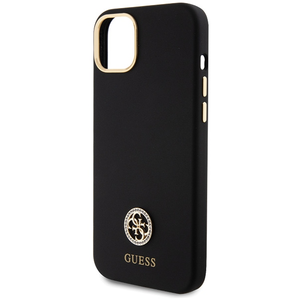 iTok webáruház - Guess Guess Silicone Logo Strass 4G szilikon tok iPhone 15 Plus / 14 Plus készülékhez (fekete) 6 Guess Silicone Logo Strass 4G Case for iPhone 15 Plus / 14 Plus 6.7" (fekete)