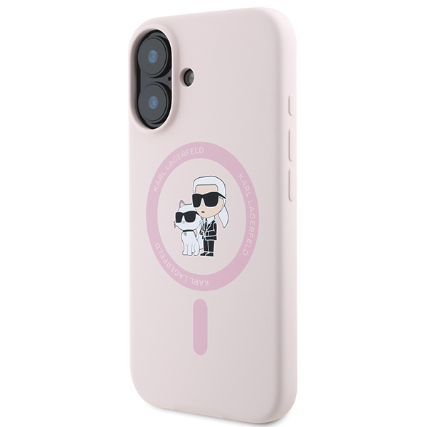 iTok webáruház - Karl Lagerfeld Karl Lagerfeld Silicone Karl&Choupette Heads Ring MagSafe tok iPhone 16 készülékhez (rózsaszín) 2 Karl Lagerfeld Silicone Karl&Choupette Heads Ring MagSafe iPhone 16 Case (rózsaszín)