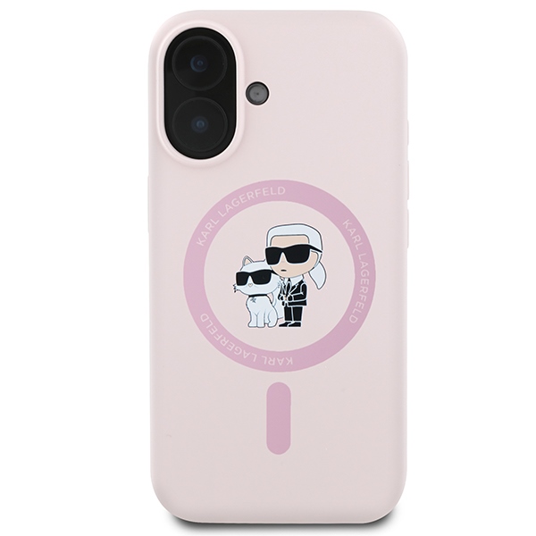 iTok webáruház - Karl Lagerfeld Karl Lagerfeld Silicone Karl&Choupette Heads Ring MagSafe tok iPhone 16 készülékhez (rózsaszín) 3 Karl Lagerfeld Silicone Karl&Choupette Heads Ring MagSafe iPhone 16 Case (rózsaszín)