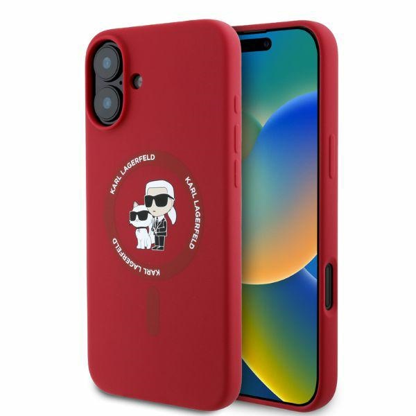 iTok webáruház - Karl Lagerfeld Karl Lagerfeld Silicone Karl&Choupette Heads Ring MagSafe tok iPhone 16 készülékhez (piros) 1 Karl Lagerfeld Silicone Karl&Choupette Heads Ring MagSafe iPhone 16 Case (piros)