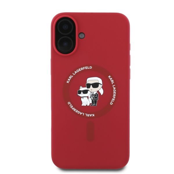 iTok webáruház - Karl Lagerfeld Karl Lagerfeld Silicone Karl&Choupette Heads Ring MagSafe tok iPhone 16 készülékhez (piros) 3 Karl Lagerfeld Silicone Karl&Choupette Heads Ring MagSafe iPhone 16 Case (piros)
