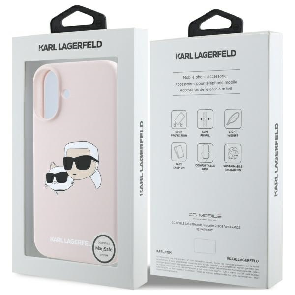 iTok webáruház - Karl Lagerfeld Karl Lagerfeld Silicone Nauble Heads Print MagSafe tok iPhone 16 készülékhez (rózsaszín) 8 Karl Lagerfeld Silicone Nauble Heads Print MagSafe Case for iPhone 16 (rózsaszín)