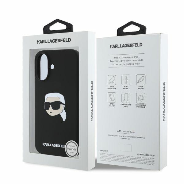 iTok webáruház - Karl Lagerfeld Karl Lagerfeld Silicone Karl Head Print MagSafe tok iPhone 16 készülékhez (fekete) 5 Karl Lagerfeld Silicone Karl Head Print MagSafe iPhone 16 Case (fekete)