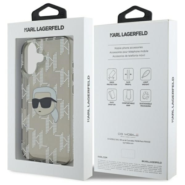 iTok webáruház - Karl Lagerfeld Karl Lagerfeld IML Karl Head Electroplated iPhone 16 tok (fekete) 7 Karl Lagerfeld IML Karl Head Electroplated iPhone 16 Case (fekete)