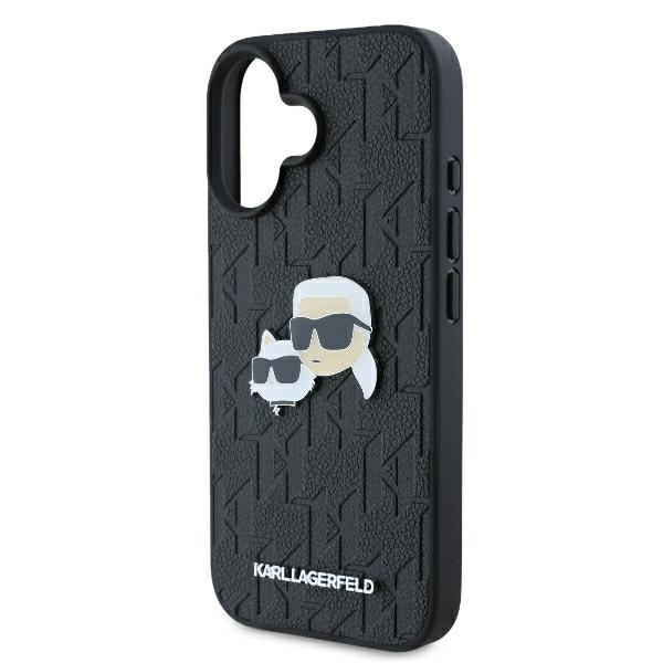 iTok webáruház - Karl Lagerfeld Karl Lagerfeld Monogram Karl & Choupette Head Pin tok iPhone 16-hoz (fekete) 6 Karl Lagerfeld Monogram Karl & Choupette Head Pin iPhone 16 Case (fekete)