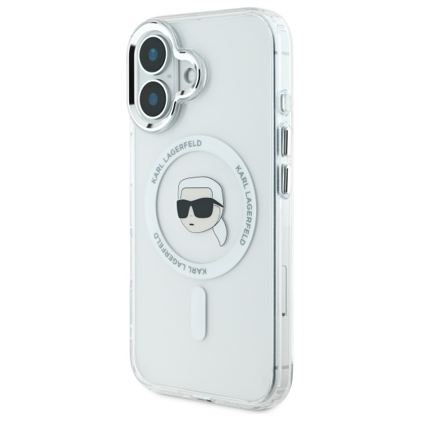 iTok webáruház - Karl Lagerfeld Karl Lagerfeld IML Metal Karl Head MagSafe iPhone 16 tok (fehér) 2 Karl Lagerfeld IML Metal Karl Head MagSafe iPhone 16 Case (fehér)