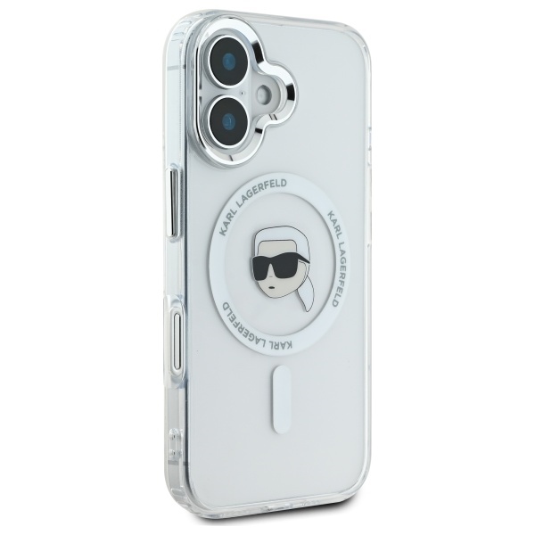 iTok webáruház - Karl Lagerfeld Karl Lagerfeld IML Metal Karl Head MagSafe iPhone 16 tok (fehér) 4 Karl Lagerfeld IML Metal Karl Head MagSafe iPhone 16 Case (fehér)