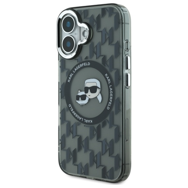 iTok webáruház - Karl Lagerfeld Karl Lagerfeld IML Monogram Karl & Choupette Head MagSafe tok iPhone 16 készülékhez (fekete) 2 Karl Lagerfeld IML Monogram Karl & Choupette Head MagSafe iPhone 16 Case (fekete)