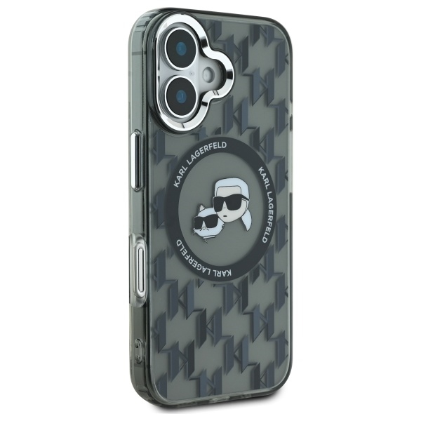 iTok webáruház - Karl Lagerfeld Karl Lagerfeld IML Monogram Karl & Choupette Head MagSafe tok iPhone 16 készülékhez (fekete) 4 Karl Lagerfeld IML Monogram Karl & Choupette Head MagSafe iPhone 16 Case (fekete)