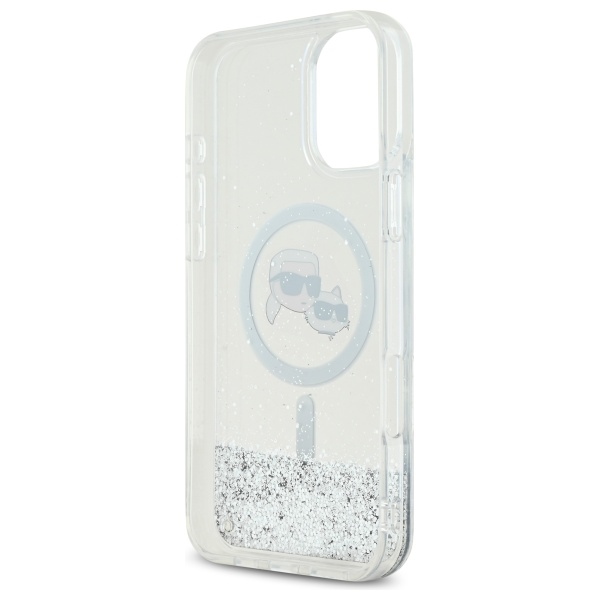 iTok webáruház - Karl Lagerfeld Karl Lagerfeld Liquid Glitter Karl&Choupette Head MagSafe iPhone 16 tok (átlátszó) 7 Karl Lagerfeld Liquid Glitter Karl&Choupette Head Magsafe iPhone 16 Case (átlátszó)