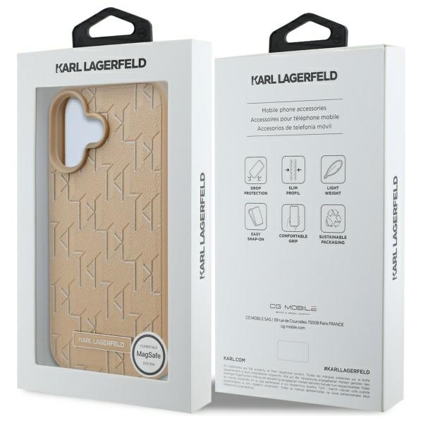 iTok webáruház - Karl Lagerfeld Karl Lagerfeld Hot Stamp MagSafe tok iPhone 16-hoz (bézs) 8 Karl Lagerfeld Hot Stamp Magsafe iPhone 16 Case (bézs)