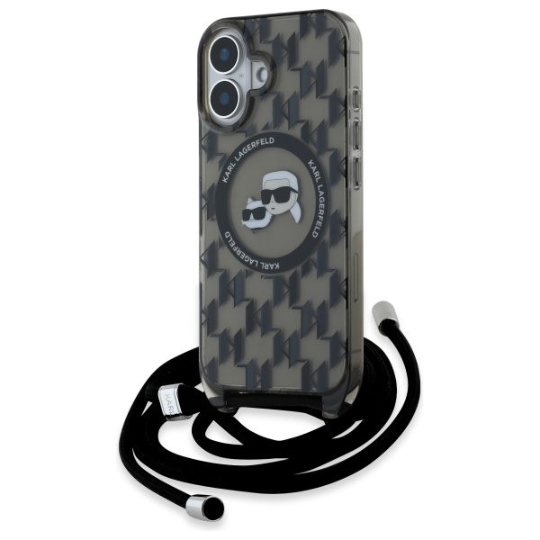 iTok webáruház - Karl Lagerfeld Karl Lagerfeld IML Crossbody Monogram Karl & Choupette Head MagSafe iPhone 16 tok (fekete) 1 Karl Lagerfeld IML Crossbody Monogram Karl & Choupette Head MagSafe iPhone 16 Case (fekete)