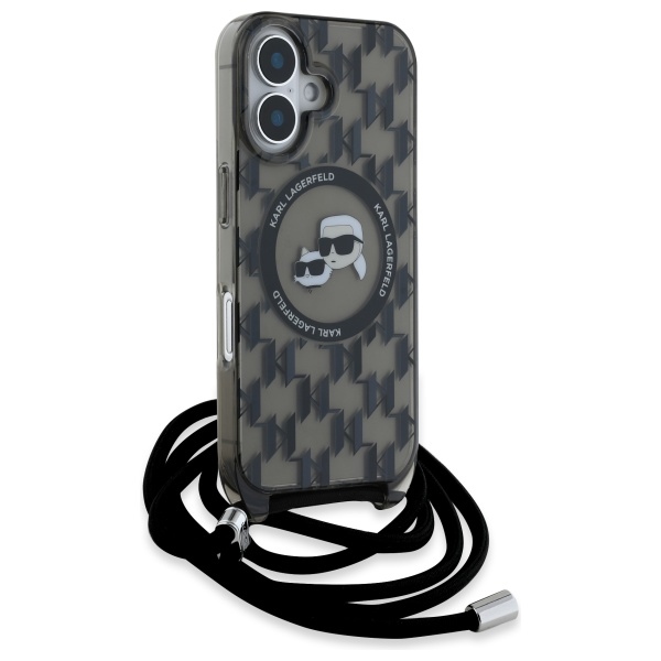 iTok webáruház - Karl Lagerfeld Karl Lagerfeld IML Crossbody Monogram Karl & Choupette Head MagSafe iPhone 16 tok (fekete) 3 Karl Lagerfeld IML Crossbody Monogram Karl & Choupette Head MagSafe iPhone 16 Case (fekete)