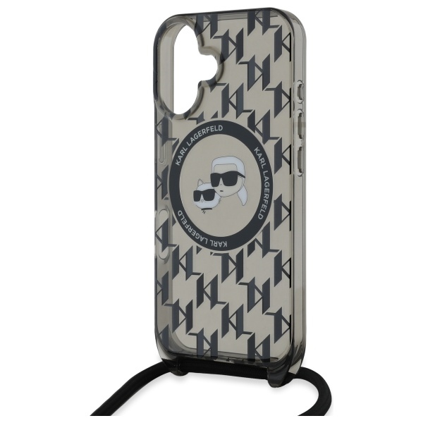 iTok webáruház - Karl Lagerfeld Karl Lagerfeld IML Crossbody Monogram Karl & Choupette Head MagSafe iPhone 16 tok (fekete) 5 Karl Lagerfeld IML Crossbody Monogram Karl & Choupette Head MagSafe iPhone 16 Case (fekete)