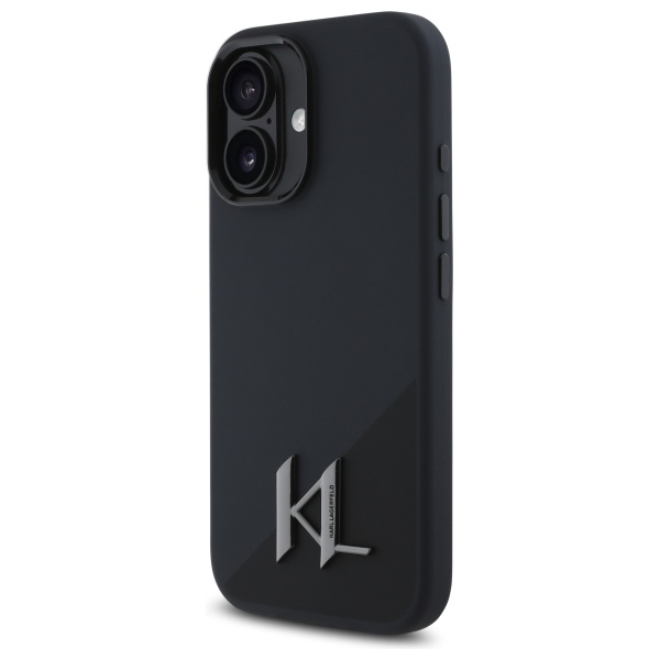 iTok webáruház - Karl Lagerfeld Karl Lagerfeld Silicone Shadow Metal Initial MagSafe iPhone 16 tok (fekete) 2 Karl Lagerfeld Silicone Shadow Metal Initial MagSafe iPhone 16 Case (fekete)