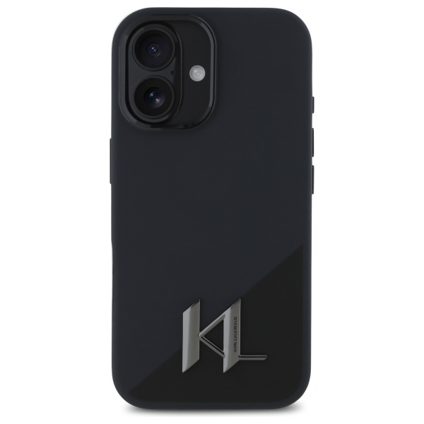 iTok webáruház - Karl Lagerfeld Karl Lagerfeld Silicone Shadow Metal Initial MagSafe iPhone 16 tok (fekete) 3 Karl Lagerfeld Silicone Shadow Metal Initial MagSafe iPhone 16 Case (fekete)