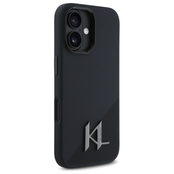 iTok webáruház - Karl Lagerfeld Karl Lagerfeld Silicone Shadow Metal Initial MagSafe iPhone 16 tok (fekete) 4 Karl Lagerfeld Silicone Shadow Metal Initial MagSafe iPhone 16 Case (fekete)