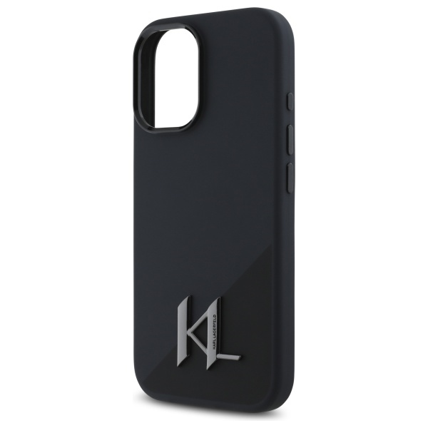 iTok webáruház - Karl Lagerfeld Karl Lagerfeld Silicone Shadow Metal Initial MagSafe iPhone 16 tok (fekete) 6 Karl Lagerfeld Silicone Shadow Metal Initial MagSafe iPhone 16 Case (fekete)