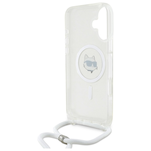 iTok webáruház - Karl Lagerfeld Karl Lagerfeld IML Choupette Head & Cord MagSafe tok iPhone 16-hoz (átlátszó) 6 Karl Lagerfeld IML Choupette Head & Cord Magsafe iPhone 16 Case (átlátszó)