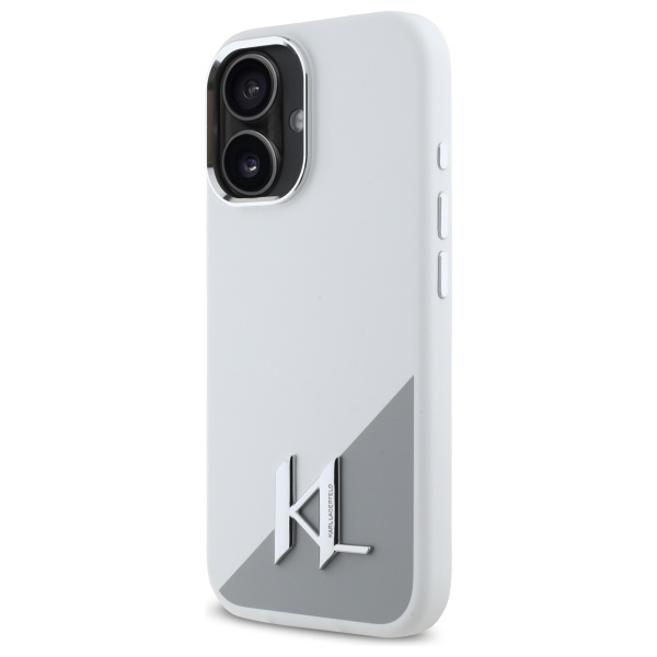 iTok webáruház - Karl Lagerfeld Karl Lagerfeld Silicone Initial Metal Logo MagSafe tok iPhone 16 készülékhez (fehér) 2 Karl Lagerfeld Silicone Initial Metal Logo MagSafe iPhone 16 Case (fehér)