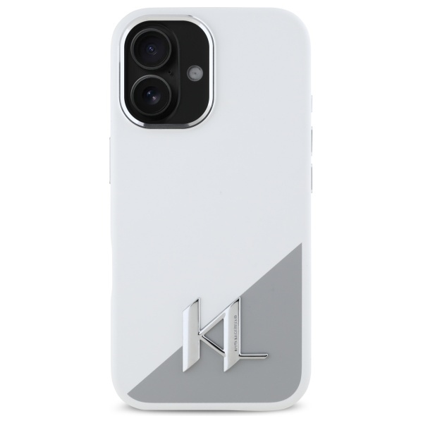 iTok webáruház - Karl Lagerfeld Karl Lagerfeld Silicone Initial Metal Logo MagSafe tok iPhone 16 készülékhez (fehér) 3 Karl Lagerfeld Silicone Initial Metal Logo MagSafe iPhone 16 Case (fehér)