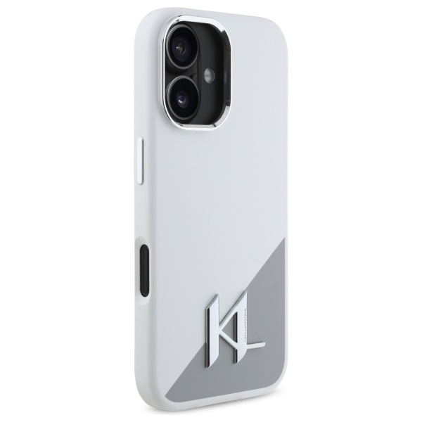 iTok webáruház - Karl Lagerfeld Karl Lagerfeld Silicone Initial Metal Logo MagSafe tok iPhone 16 készülékhez (fehér) 4 Karl Lagerfeld Silicone Initial Metal Logo MagSafe iPhone 16 Case (fehér)