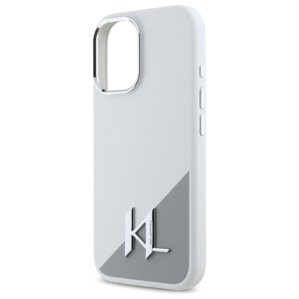 iTok webáruház - Karl Lagerfeld Karl Lagerfeld Silicone Initial Metal Logo MagSafe tok iPhone 16 készülékhez (fehér) 6 Karl Lagerfeld Silicone Initial Metal Logo MagSafe iPhone 16 Case (fehér)