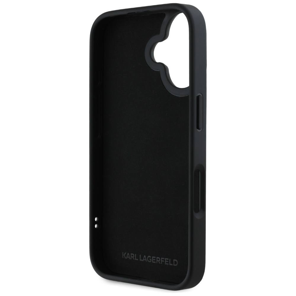 iTok webáruház - Karl Lagerfeld Karl Lagerfeld HC 3D Rubber Double Heads tok iPhone 16 készülékhez (fekete) 7 Karl Lagerfeld HC 3D Rubber Double Heads iPhone 16 Case (fekete)