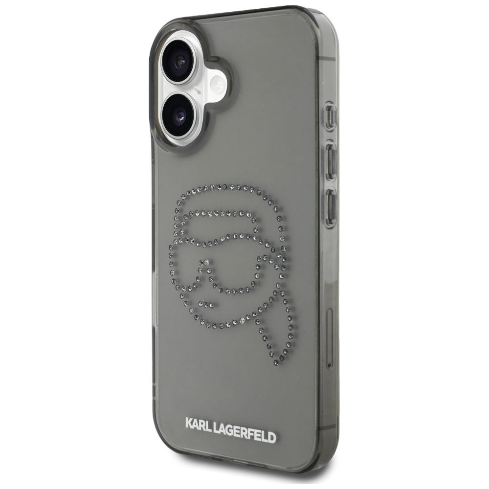 iTok webáruház - Karl Lagerfeld Karl Lagerfeld IML Rhinestones Karl Head tok iPhone 16-hoz, fekete 2 Karl Lagerfeld IML Rhinestones Karl Head Case for iPhone 16 Black
