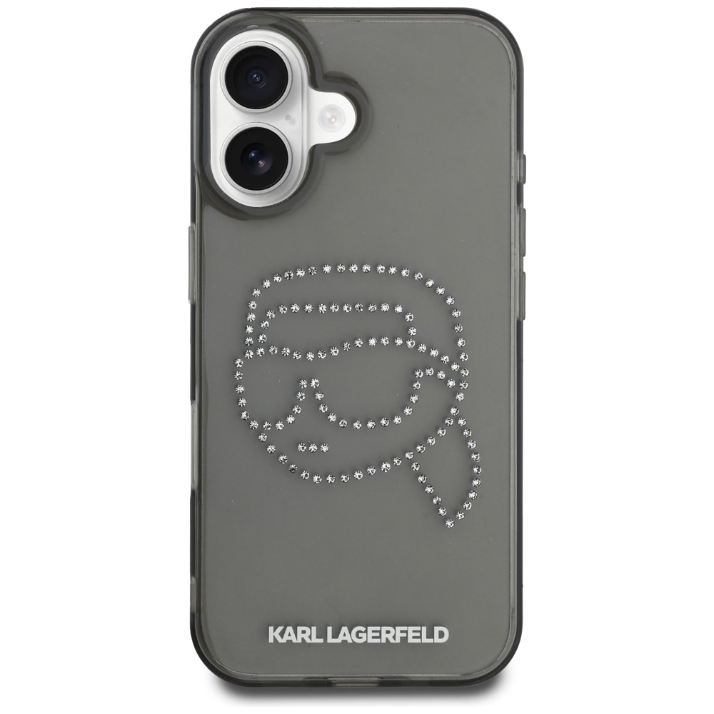 iTok webáruház - Karl Lagerfeld Karl Lagerfeld IML Rhinestones Karl Head tok iPhone 16-hoz, fekete 3 Karl Lagerfeld IML Rhinestones Karl Head Case for iPhone 16 Black