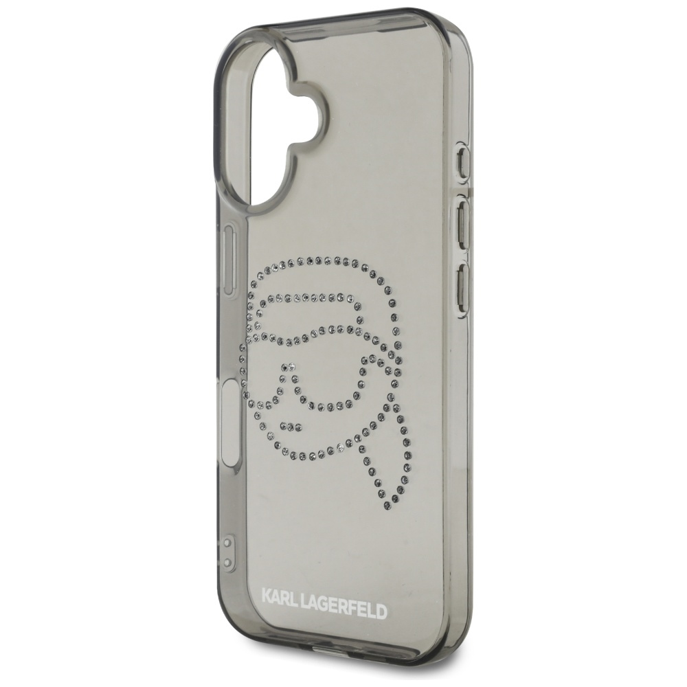 iTok webáruház - Karl Lagerfeld Karl Lagerfeld IML Rhinestones Karl Head tok iPhone 16-hoz, fekete 6 Karl Lagerfeld IML Rhinestones Karl Head Case for iPhone 16 Black