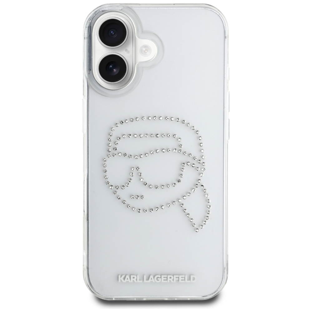 iTok webáruház - Karl Lagerfeld Karl Lagerfeld IML Rhinestones Karl Head tok iPhone 16 készülékhez 3 Karl Lagerfeld IML Rhinestones Karl Head Case for iPhone 16 Clear