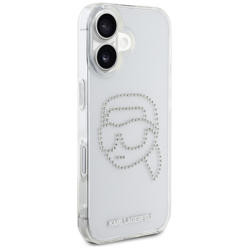 iTok webáruház - Karl Lagerfeld Karl Lagerfeld IML Rhinestones Karl Head tok iPhone 16 készülékhez 4 Karl Lagerfeld IML Rhinestones Karl Head Case for iPhone 16 Clear