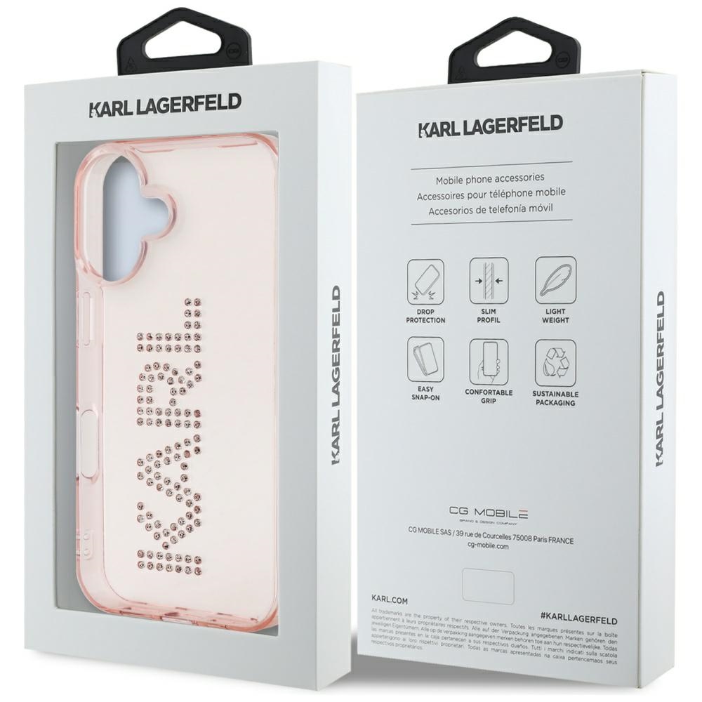 iTok webáruház - Karl Lagerfeld Karl Lagerfeld IML Rhinestones Logo tok iPhone 16 készülékhez (rózsaszín) 8 Karl Lagerfeld IML Rhinestones Logo iPhone 16 Case (rózsaszín)