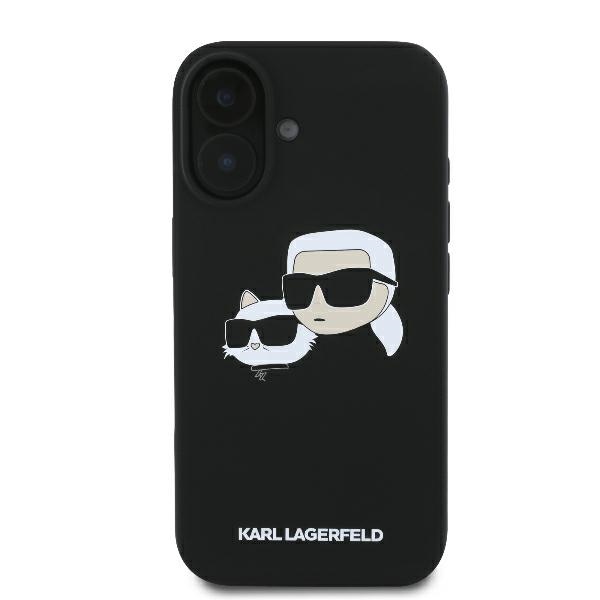iTok webáruház - Karl Lagerfeld Karl Lagerfeld Silicone Nauble Heads Print MagSafe szilikon tok iPhone 16-hoz (fekete) 3 Karl Lagerfeld Silicone Nauble Heads Print MagSafe Case for iPhone 16 (fekete)