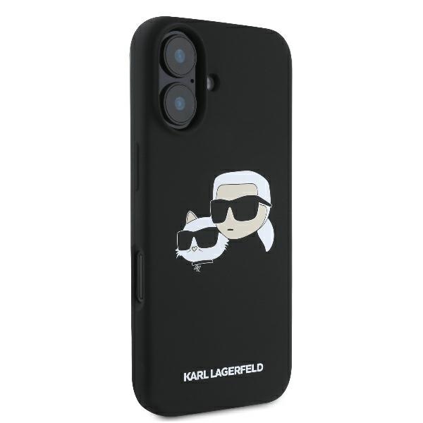 iTok webáruház - Karl Lagerfeld Karl Lagerfeld Silicone Nauble Heads Print MagSafe szilikon tok iPhone 16-hoz (fekete) 4 Karl Lagerfeld Silicone Nauble Heads Print MagSafe Case for iPhone 16 (fekete)
