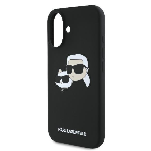 iTok webáruház - Karl Lagerfeld Karl Lagerfeld Silicone Nauble Heads Print MagSafe szilikon tok iPhone 16-hoz (fekete) 6 Karl Lagerfeld Silicone Nauble Heads Print MagSafe Case for iPhone 16 (fekete)