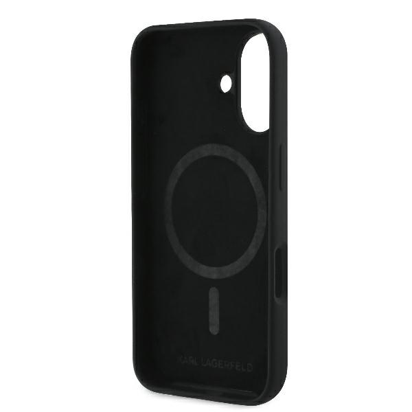 iTok webáruház - Karl Lagerfeld Karl Lagerfeld Silicone Nauble Heads Print MagSafe szilikon tok iPhone 16-hoz (fekete) 7 Karl Lagerfeld Silicone Nauble Heads Print MagSafe Case for iPhone 16 (fekete)