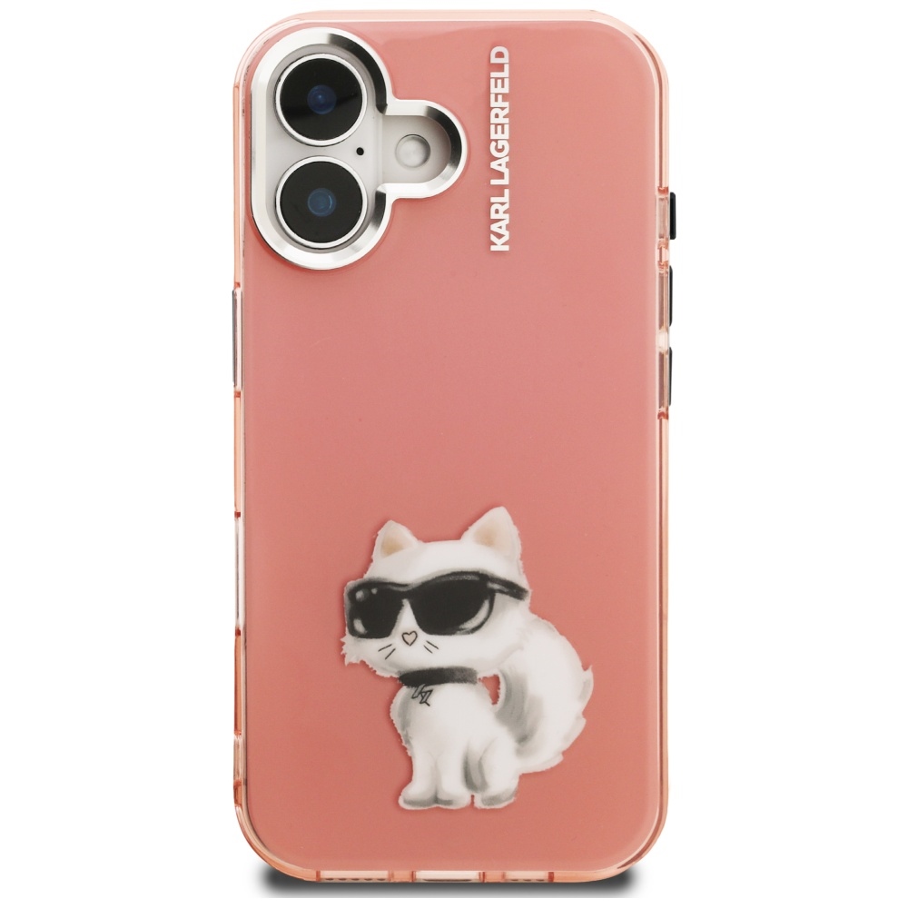 iTok webáruház - Karl Lagerfeld Karl Lagerfeld IML Aquarelle Choupette & Logo iPhone 16 tok (rózsaszín) 3 Karl Lagerfeld IML Aquarelle Choupette & Logo iPhone 16 Case (rózsaszín)